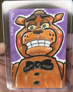 Drawing of a mechanical bear animatronic figure from the movie "Five Nights at Freddy's"